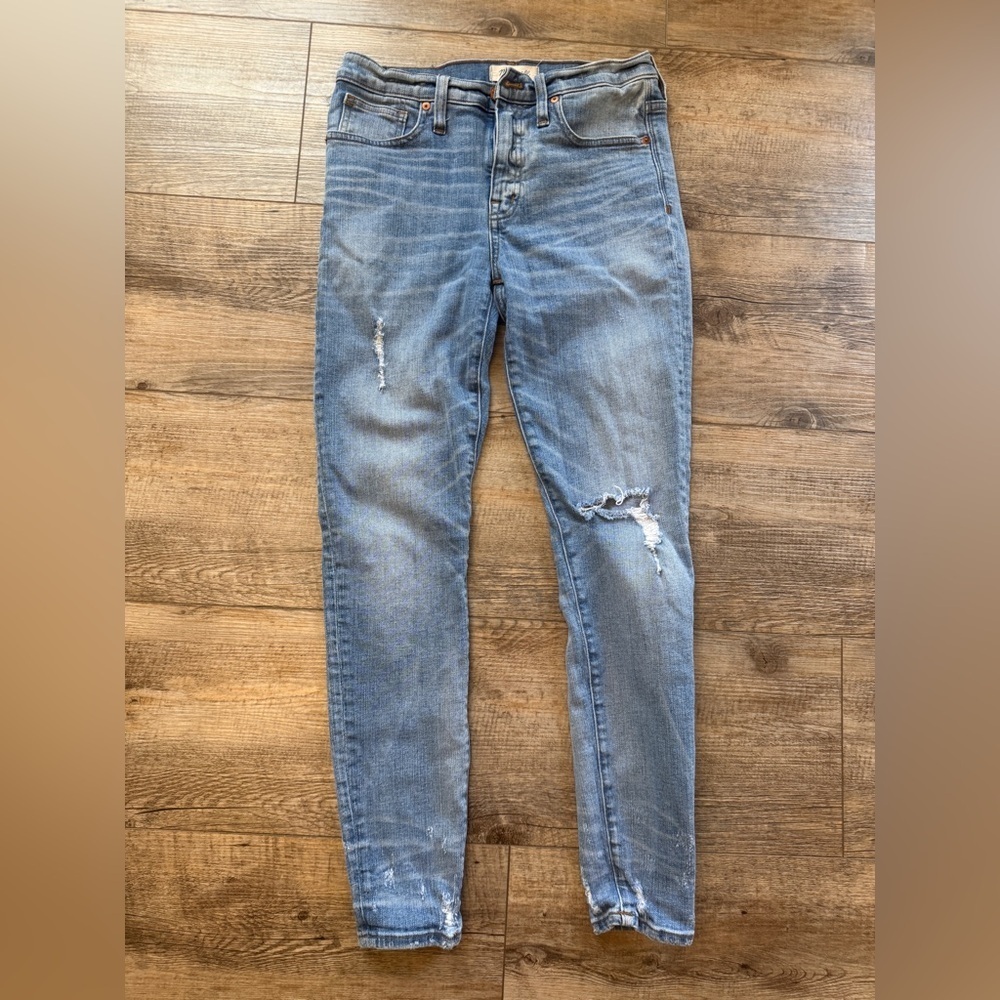 Madewell 9” High-Rise Skinny Distressed Jeans - 28